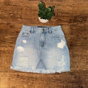 Hollister denim mini skirt